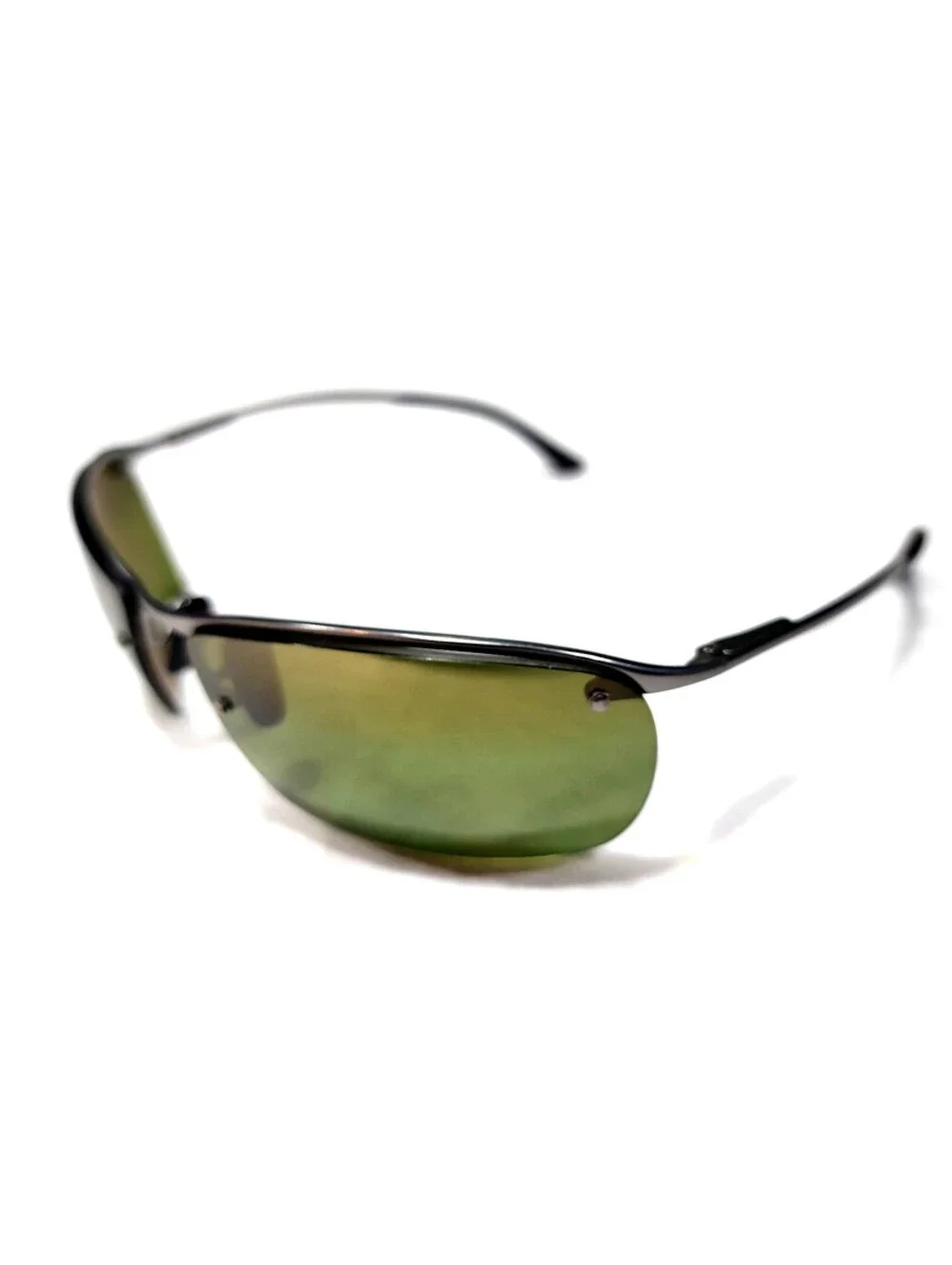 Ray Ban RB3544 029/6O Gunmetal Wrap Green Polarized Sunglasses 64-15 125
